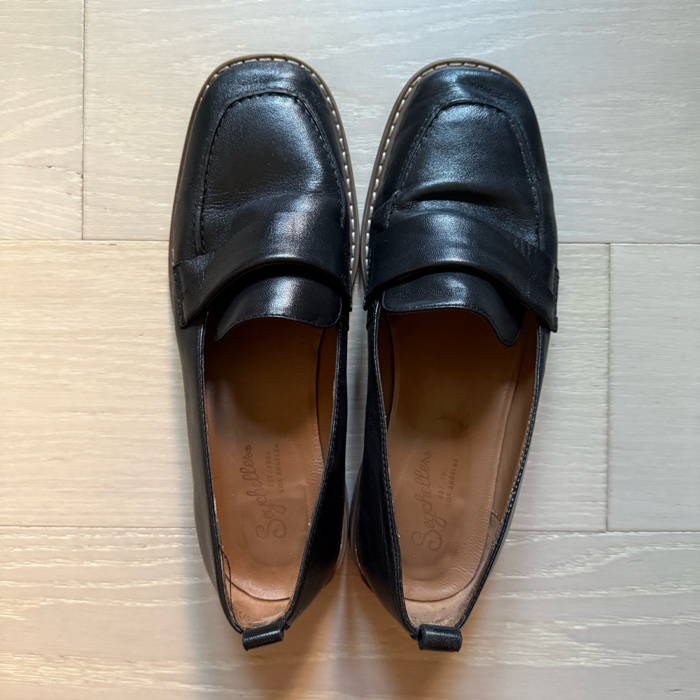 Seychelles Butterflies Leather Loafers in Black